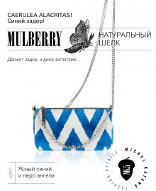 Шелковый (Бахмаль) Клатч-конверт-папка-косметичка CAERULEA ALACRITAS! (Синий задор!) CAERULEA ALACRITAS!_Thiny/S